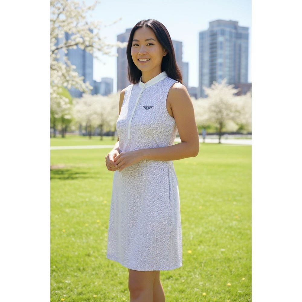 Fairway & Greene Sleeveless Golf Dress Women's Small Geometric Print - Picture 9 of 9